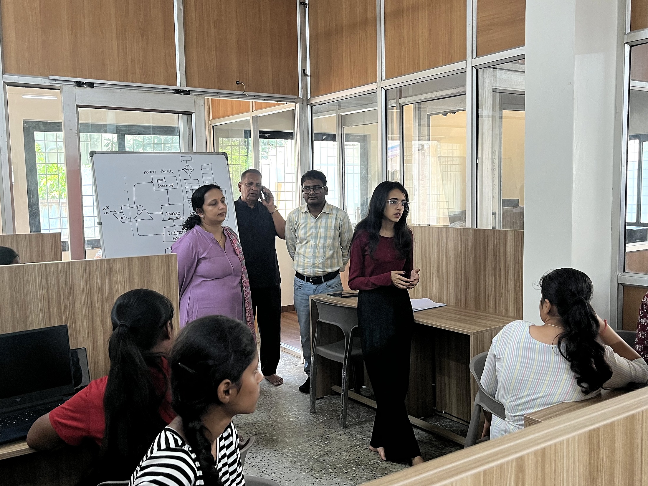 Guest interaction with students at Chatake Innoworks Innovation Center