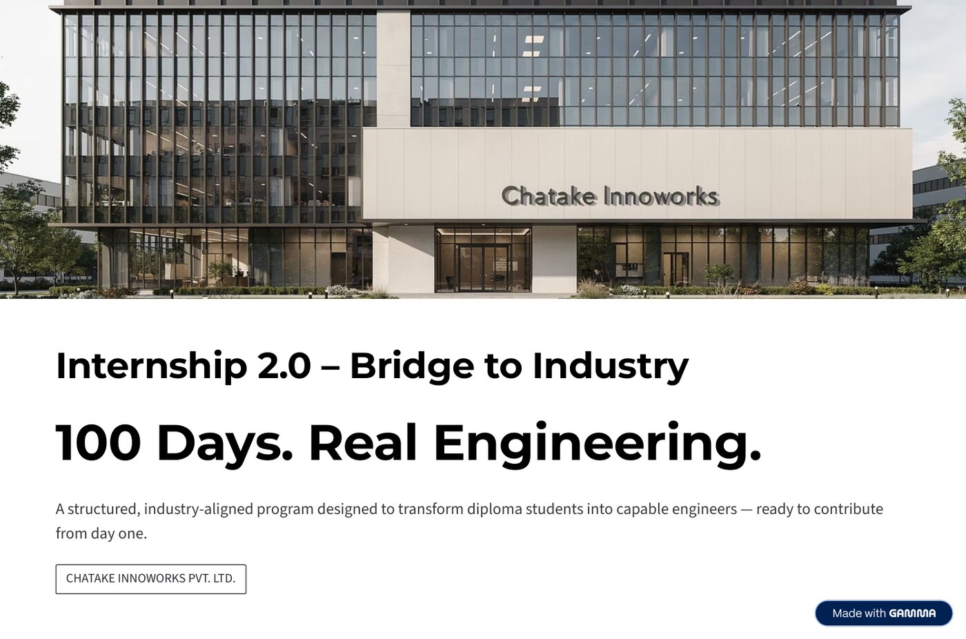 100 Days of Real Engineering programme booklet