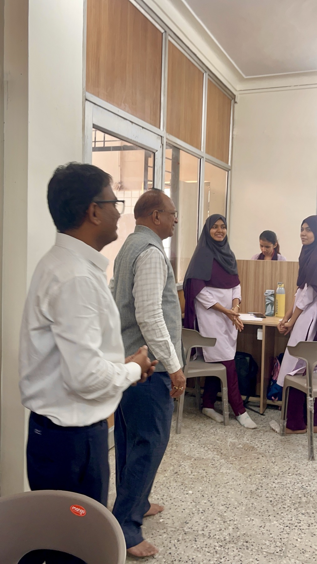 Principal Gajanan Dharane visiting the Chatake Innoworks learning environment